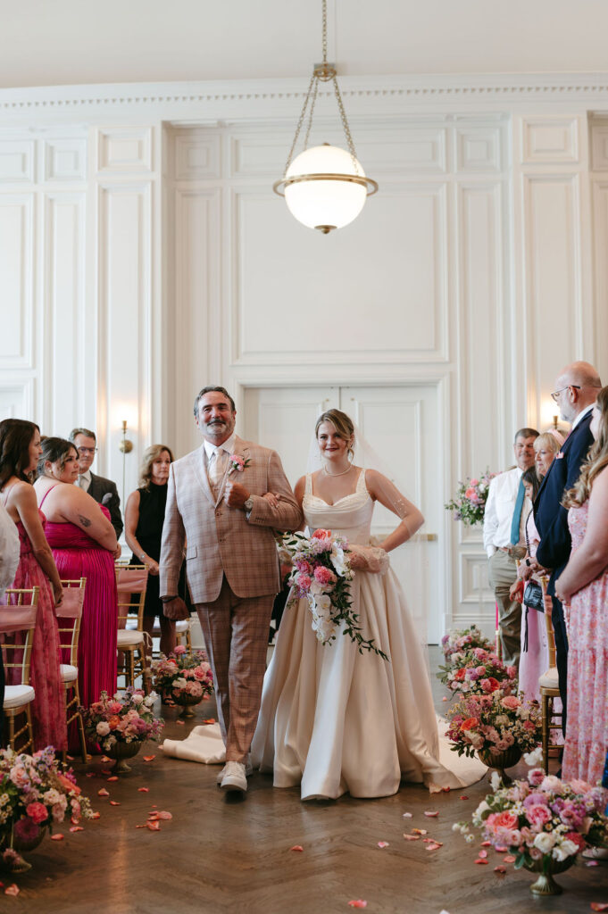 Wedding ceremony at the Adolphus Hotel in Dallas