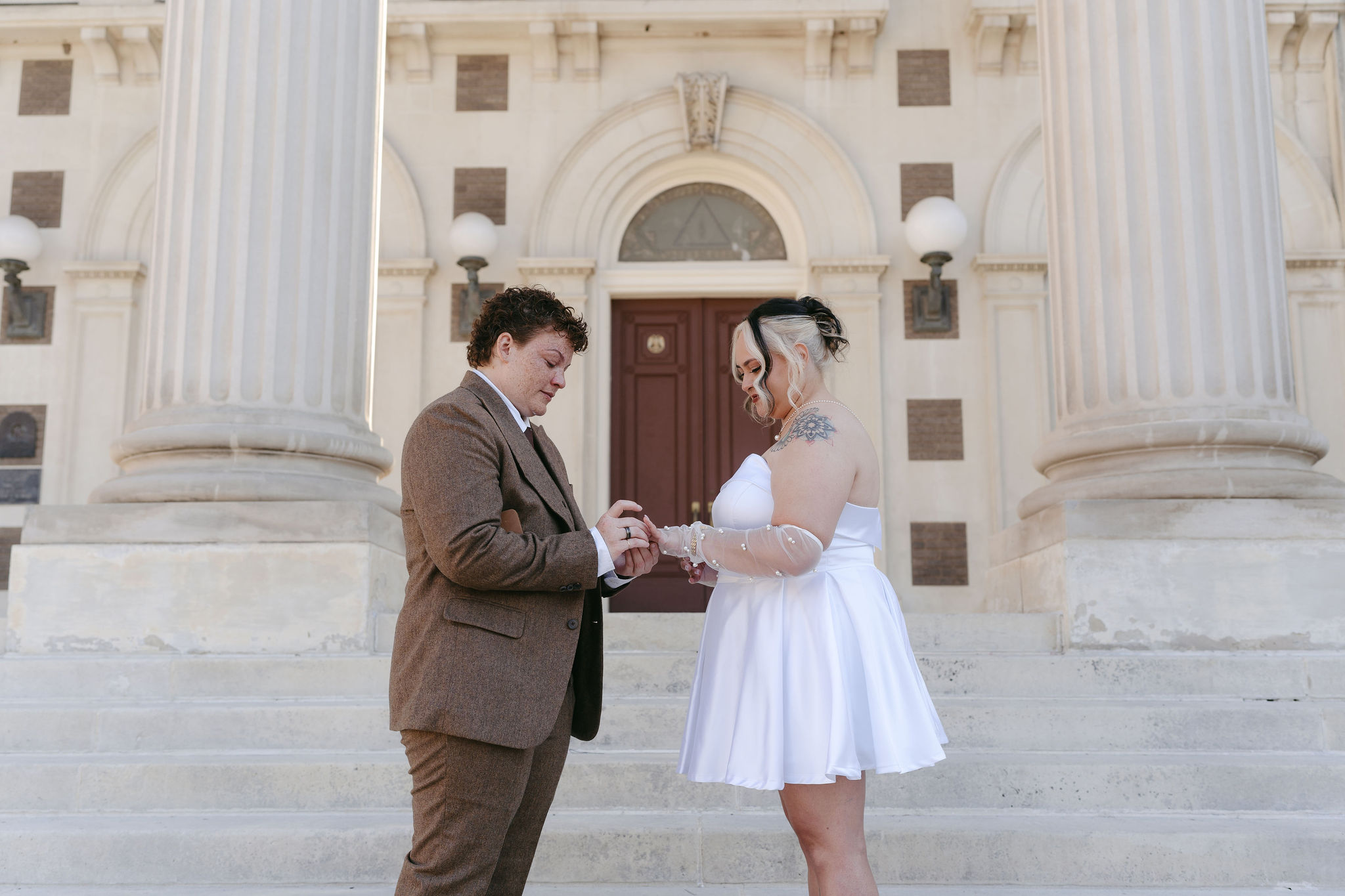 downtown dallas elopement ceremony in october