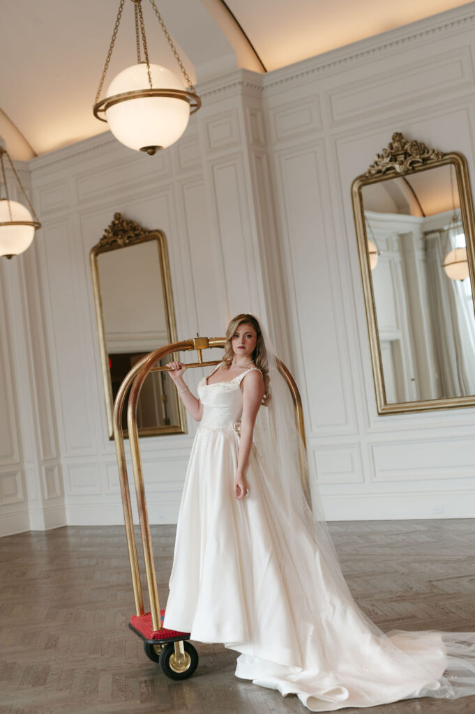 Dallas bridal photographer at The Adolphus Hotel
